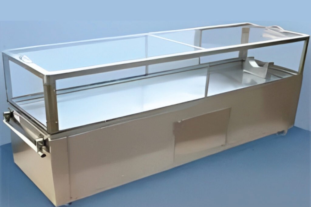 Electric mortuary freezer unit provided free of cost to families